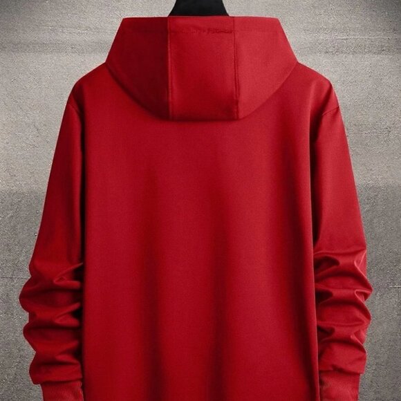 Red Mens Hoodie - Picture 3 of 7